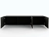 Set mit zwei TV-Lowboard mit Türen 150 cm Kioto Schwarz matt