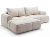 Ecksofa L-Form Links mit Schlaffunktion und Bettkasten Bonno Beige