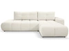 Ecksofa L-Form Rechts mit Schlaffunktion und Bettkasten Sile L Creme