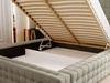 Polsterbett mit Bettkasten und Lattenrost 120x200 Barbados Hellbraun