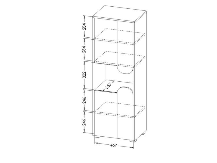 Ein Set moderner Möbel für ein Jugendzimmer Casa Nash Eiche, Weiß, Grau