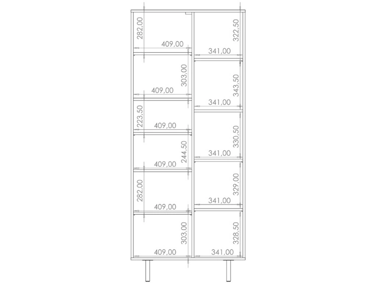Regal mit Türen Ankara Kaschmir