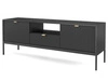 TV-Lowboard mit Schublade und Türen Amber Schwarz