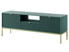 TV-Lowboard mit Schublade und Türen Amber Grün, Gold Frame