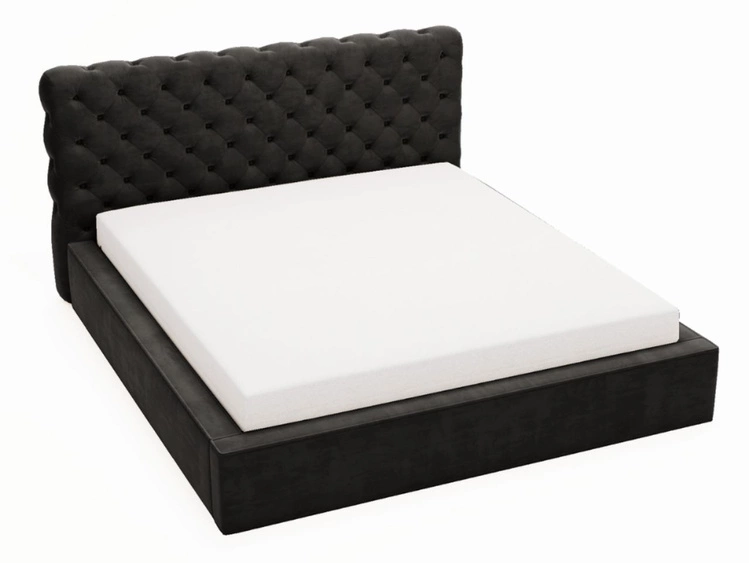 Polsterbett mit Bettkasten und Lattenrost 120x200 Apollo Schwarz