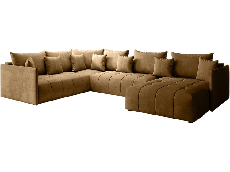 Wohnlandschaft mit Schlaffunktion und Bettkasten Ardi Bis Gelb