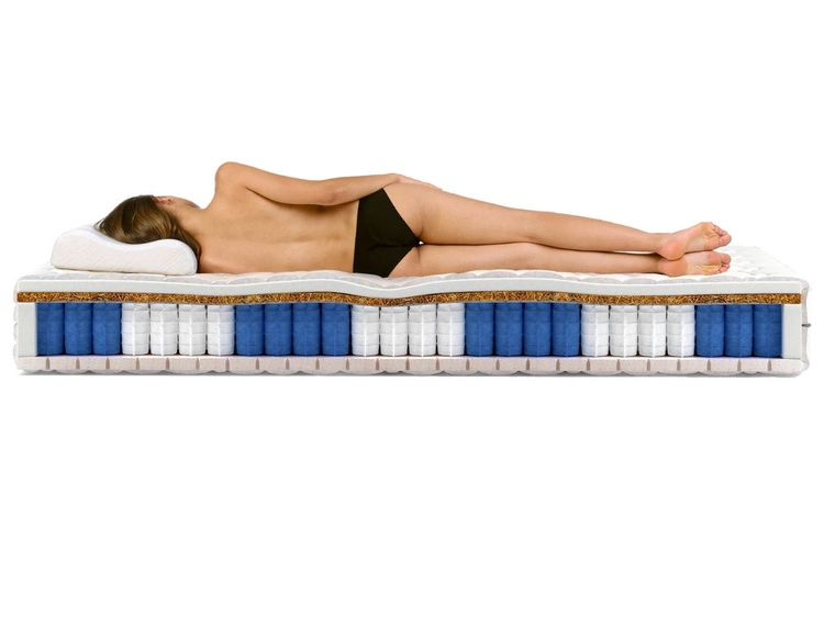 Taschenfederkernmatratze mit Kokosmatte und Polyurethanschaum Dormitorio 180x200