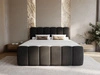 Boxspringbett mit Bettkasten 180x200 Cloud Schwarz