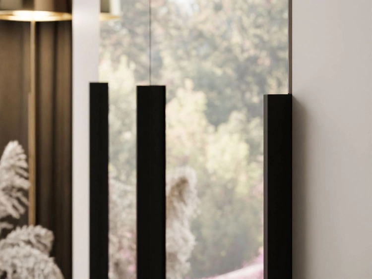 Viertüriger Kleiderschrank mit Drehtüren, Schubladen und Spiegeln Ameli Kaschmir