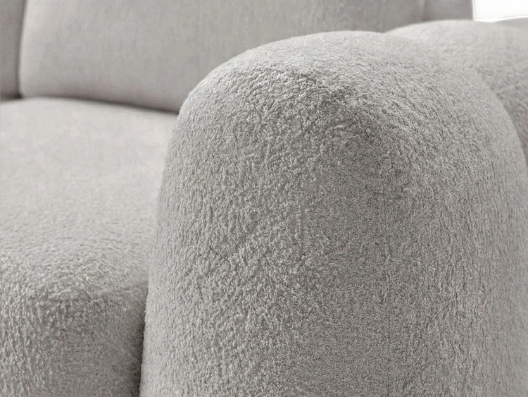 Ecksofa L-Form mit Schlaffunktion und Bettkasten Avelin Rechts Grau