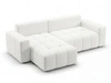 Ecksofa L-Form mit Schlaffunktion und Bettkasten Bresso Creme