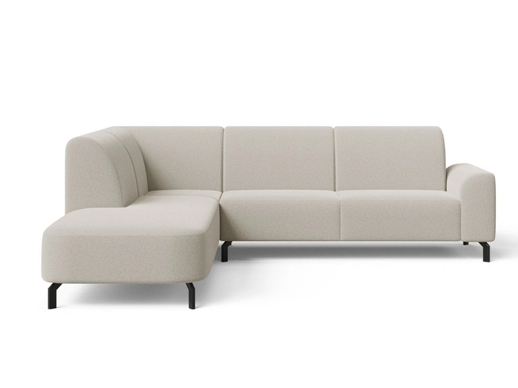 Ecksofa L-Form Links Regento Bouclé-Stoff Beige