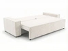 Schlafsofa mit Bettfunktion und Bettkasten Sivra Creme
