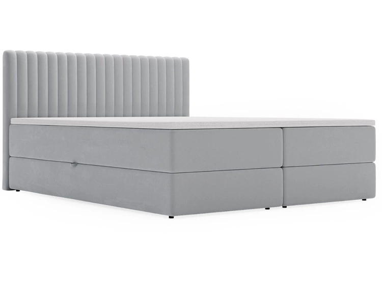 Boxspringbett mit Bettkasten 160x200 Marbella Hellgrau