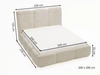 Polsterbett mit Bettkasten und Lattenrost 200x200 Bubble Blau