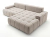 Ecksofa L-Form mit Schlaffunktion und Bettkasten Tulio Rechts Beige