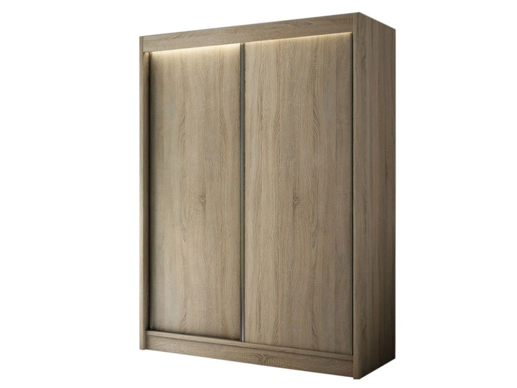 Schiebetürenschrank 150 cm mit LED-Beleuchtung Diano Eiche SOnoma