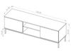 TV-Lowboard mit Türen 150 cm Soroko Hickory