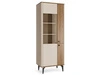 Hohe Vitrine mit LED-Beleuchtung Arelis Kaschmir, Royal Nussbaum
