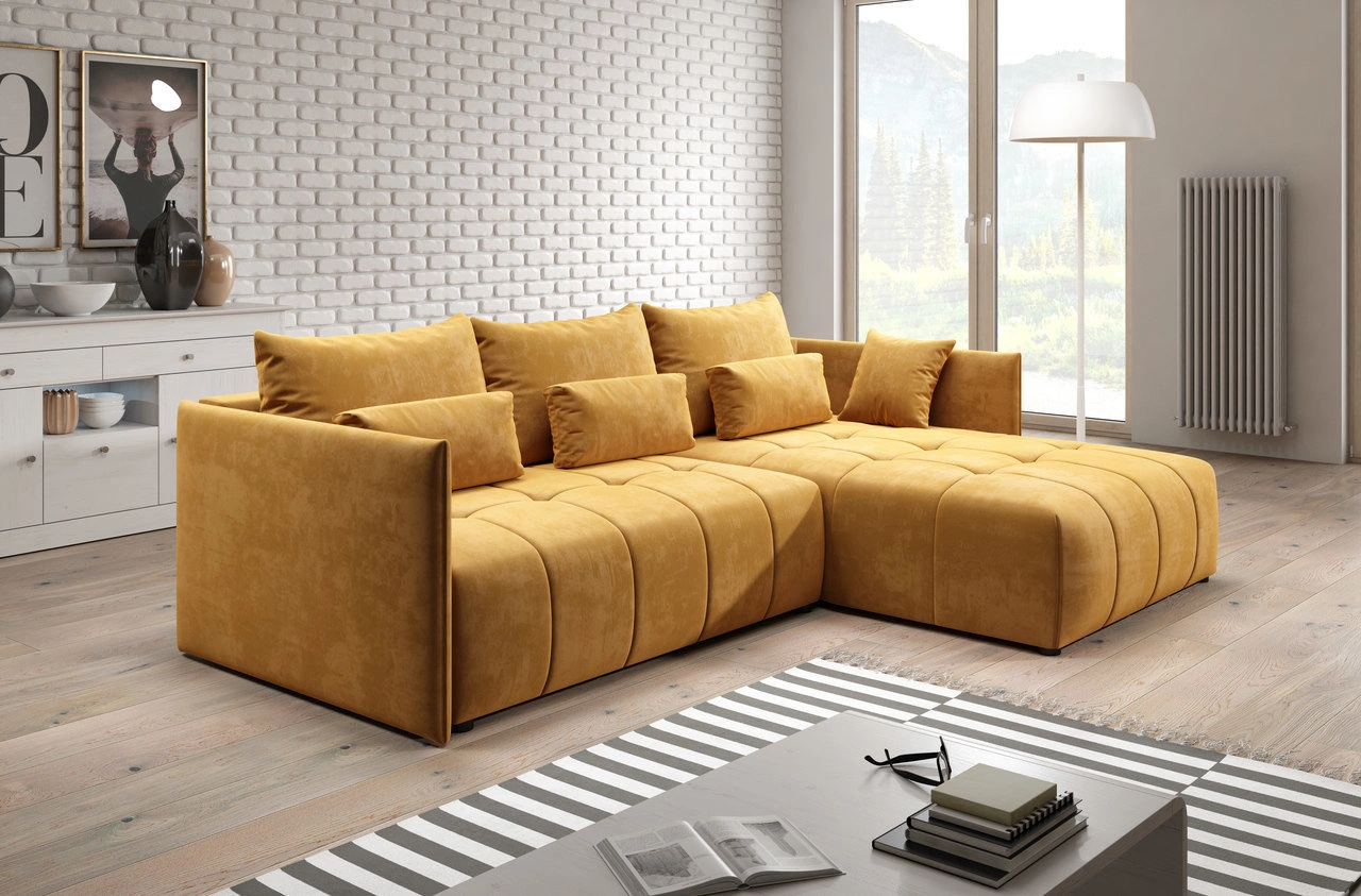 Moderne Ecksofa Ardi - Gelb