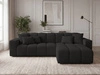 Ecksofa L-Form Rechts Nork Schwarz