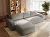 Ecksofa L-Form Links mit Schlaffunktion und Bettkasten Tazones Hellgrau