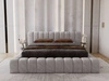Polsterbett mit Bettkasten und Lattenrost 160x200 Italia Grau