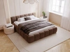 Polsterbett mit Bettkasten und Lattenrost 200x200 Cloud Low Braun