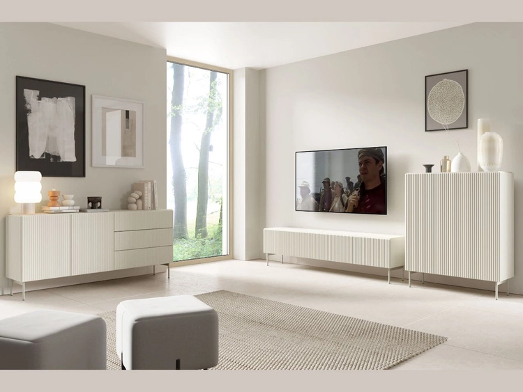 TV-Lowboard mit vier Türen Qualita Kaschmir