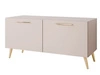 TV-Lowboard mit Türen auf Goldenen Metallbeinen 100 cm Noaé Kaschmir