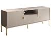 TV-Lowboard zweitürig mit Schublade und goldenen Metallfüßen Orlean Kaschmir Matt