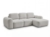 Ecksofa L-Form mit Schlaffunktion und Bettkasten Avelin Rechts Grau
