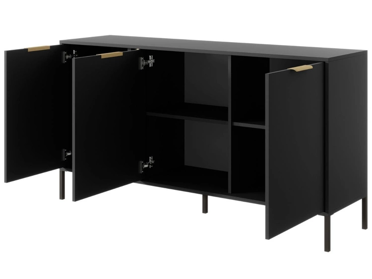 Stilvolle dreitürige Kommode Drino Anthrazit