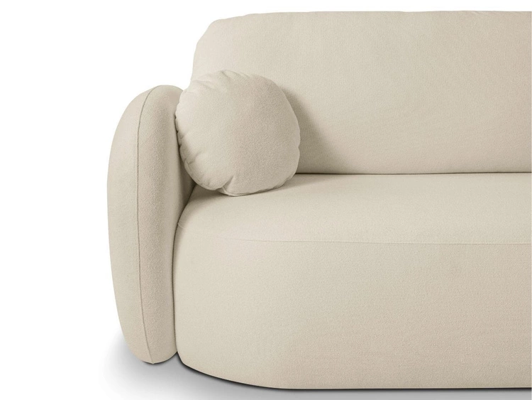 Ecksofa L-Form Rechts mit Schlaffunktion und Bettkasten Oreo Beige