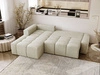 Ecksofa L-Form Links mit Schlaffunktion und Bettkasten Lana Beige
