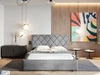 Polsterbett mit Bettkasten und Lattenrost 160x200 Taranto Grau