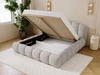 Polsterbett mit Stauraum und Lattenrost 200x200 Cloud Soft Grau