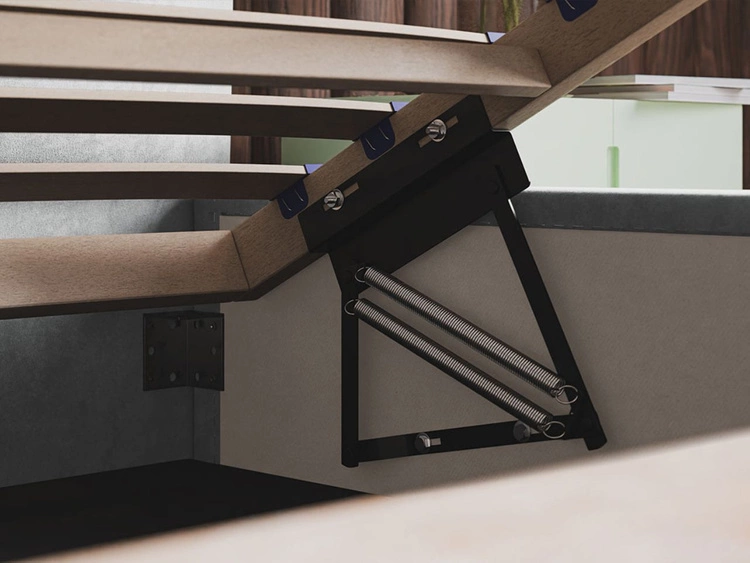 Polsterbett mit Bettkasten und Lattenrost 180x200 Marad Dunkelblau