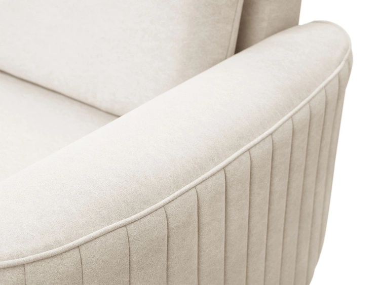 Ecksofa L-Form Rechts mit Schlaffunktion und Bettkasten Limon Beige