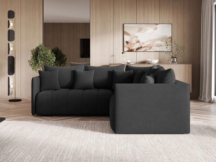 Ecksofa L-Form mit Schlaffunktion und Bettkasten Ardi L Anthrazit