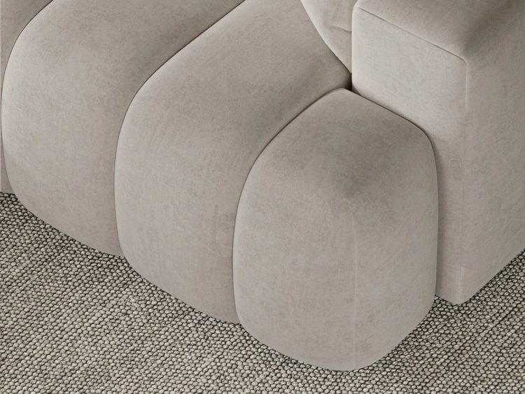 Ecksofa L-Form Links mit Schlaffunktion und Bettkasten Caleo Beige