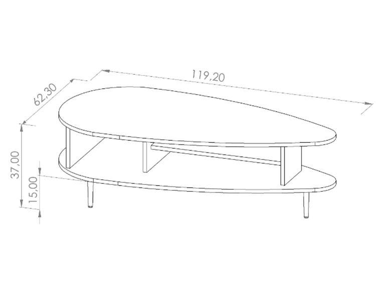 Couchtisch Vasa Braun