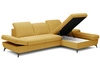 Ecksofa L-Form Rechts mit Schlaffunktion und Bettkasten Hannover Gelb