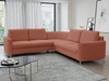 Ecksofa L-Form Rechts mit Schlaffunktion und Bettkasten Limon Orange
