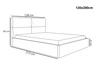 Polsterbett mit Bettkasten und Lattenrost 120x200 Marad Beige