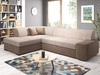 Ecksofa L-Form Links mit Schlaffunktion und Bettkasten Fresto Braun