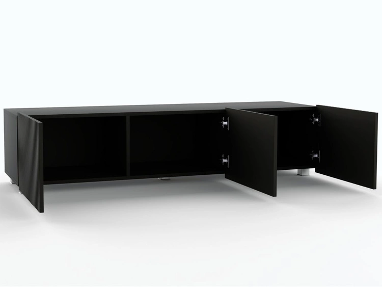TV-Lowboard mit Türen 150 cm Kioto Schwarz matt