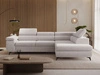 Ecksofa L-Form mit Schlaffunktion und Bettkasten Argon Rechts Grau