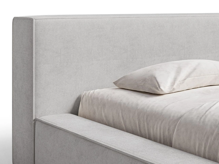 Polsterbett mit Bettkasten und Lattenrost 120x200 Mali Grau