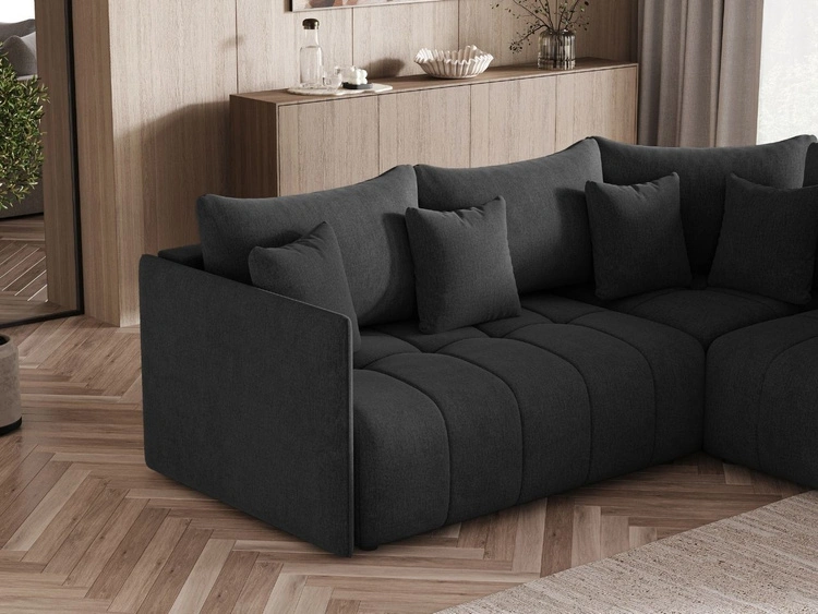 Ecksofa L-Form mit Schlaffunktion und Bettkasten Ardi L Anthrazit